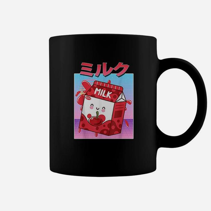 Funny Cherry Milk Shake Retro 90S Japanese Kawaii Cartoon Coffee Mug