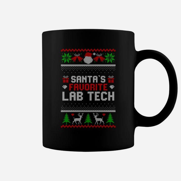 Funny Christmas Holiday Festive Santa's Favorite Lab Tech Coffee Mug