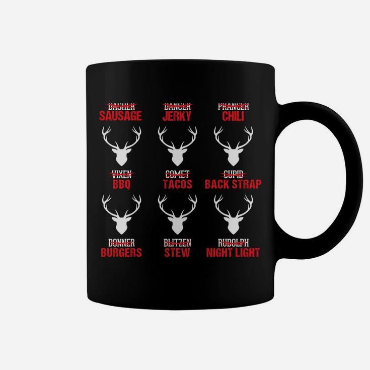 Funny Christmas Reindeer Hunter Deer Meat Hunting Gifts Coffee Mug