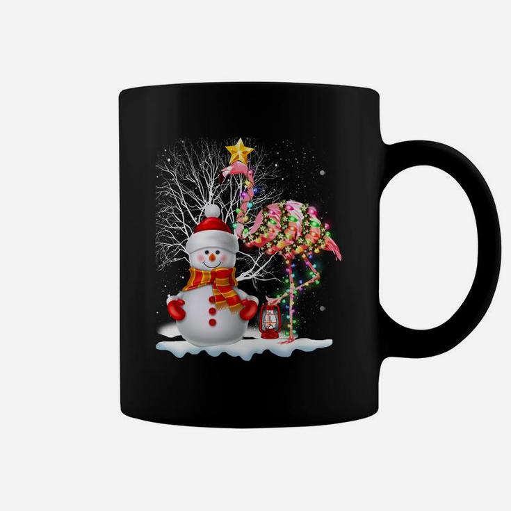 Funny Christmas Tree Flamingo Hat Santa Best Xmas Coffee Mug