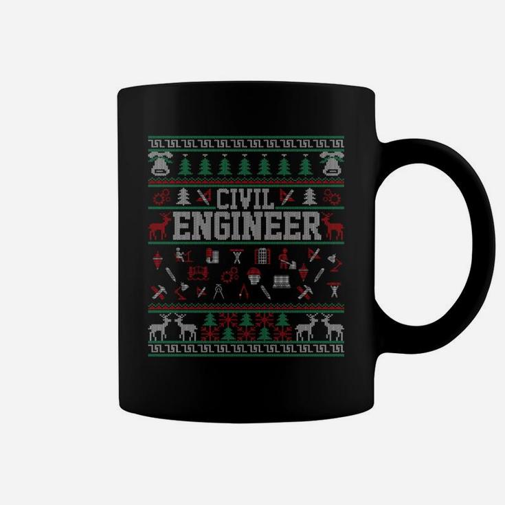 Funny Civil Engineer Ugly Christmas Sweaters Sweatshirt Coffee Mug