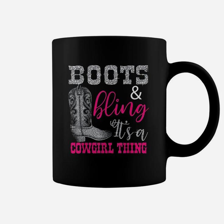 Funny Cowgirl Boots Bling Women Gift Cute Love Country Life Coffee Mug