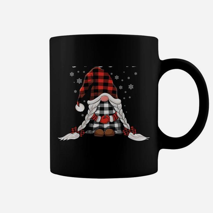 Funny Cute Nana Gnomes Buffalo Plaid Pattern Christmas Gnome Coffee Mug