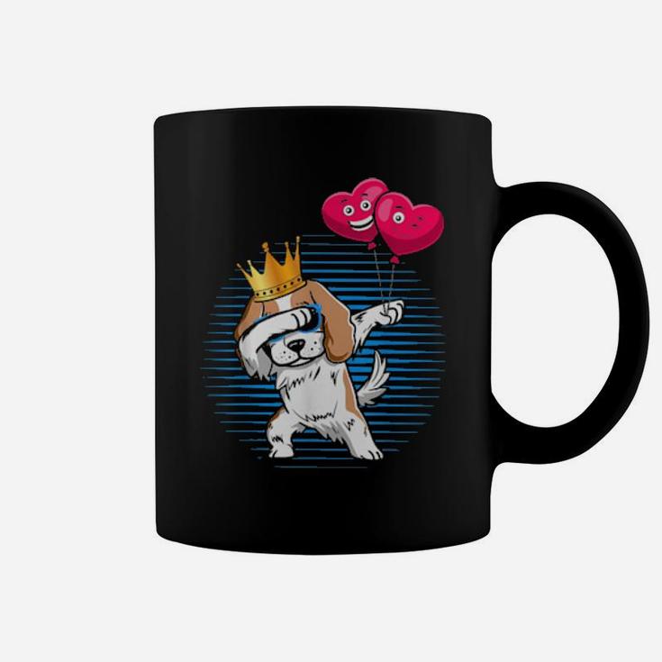 Funny Dabbing Dog Animal Cute Valentine's Day Coffee Mug