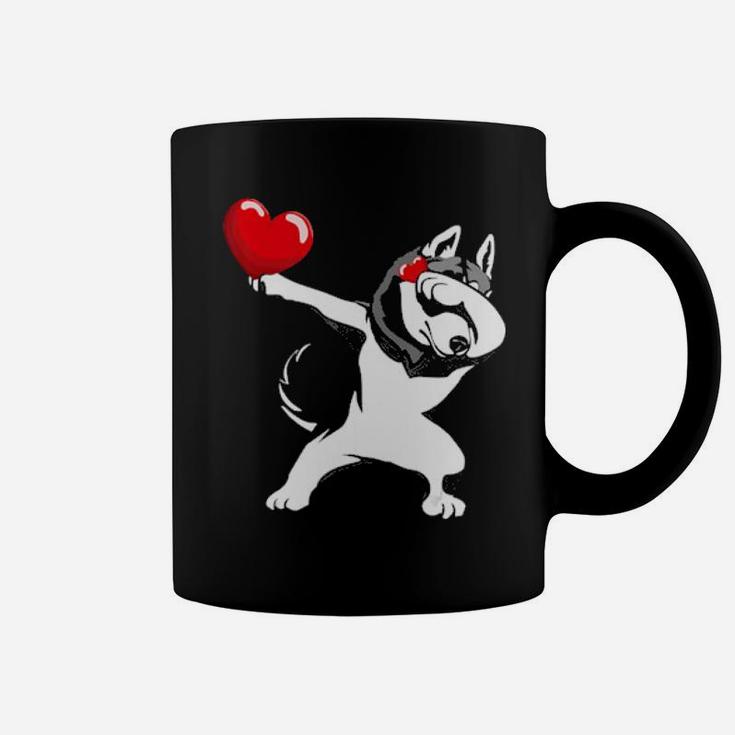 Funny Dabbing Husky  Valentine's Day Gift Boys Girls Coffee Mug
