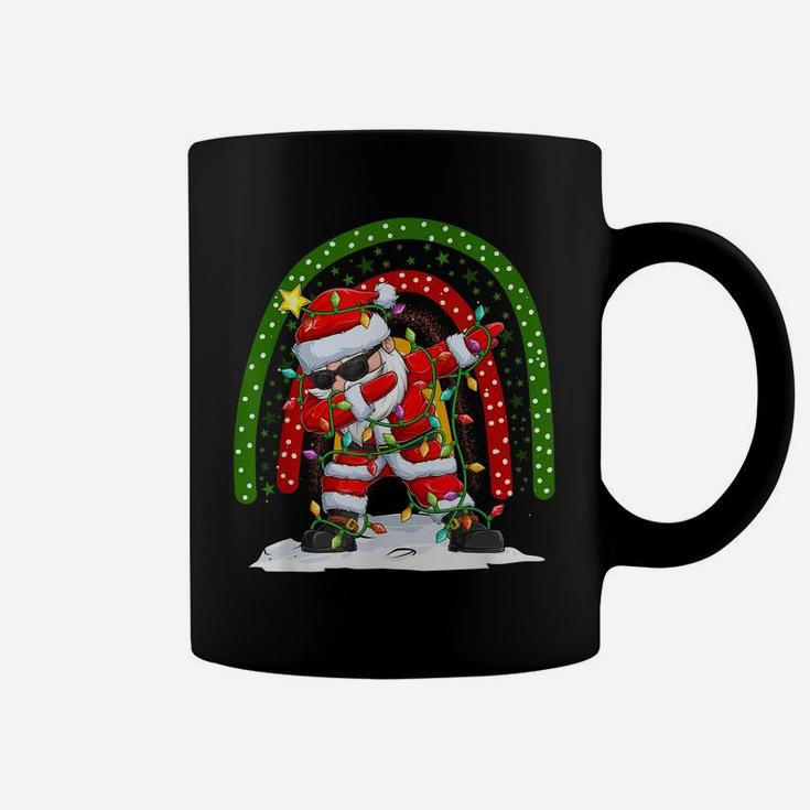 Funny Dabbing Santa Christmas Boho Rainbow Kid Boy Girl Coffee Mug