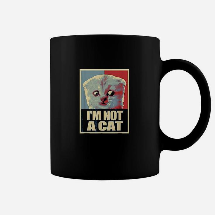 Funny Im Here Live Im Not A Cat Meme Zoom Humor Gifts Coffee Mug