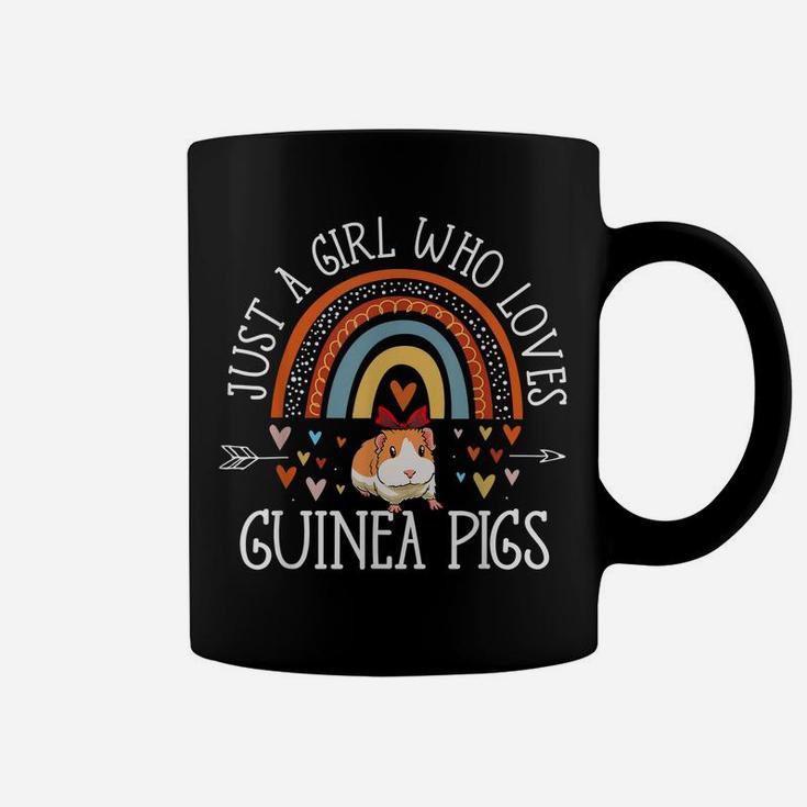 Funny Just A Girl Who Loves Guinea Pigs Boho Rainbow Coffee Mug