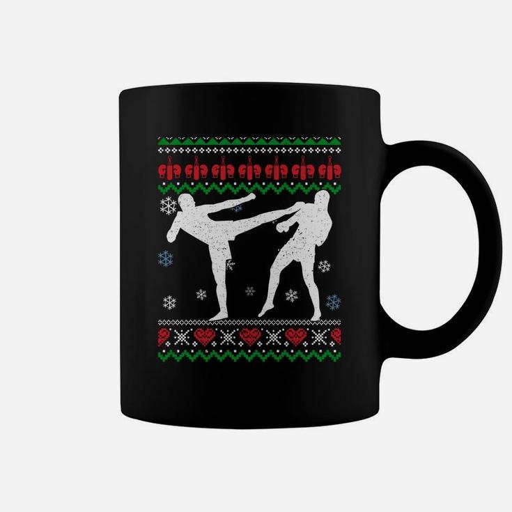 Funny Kickboxing Ugly Christmas Martial Arts Xmas Sport Sweatshirt Coffee Mug