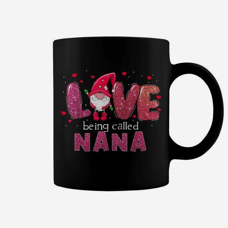 Funny Love Being Called Nana Gnome Valentine Day Matching Coffee Mug