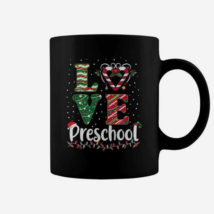 Funny Love Preschool Christmas Teacher Students Gifts Coffee Mug