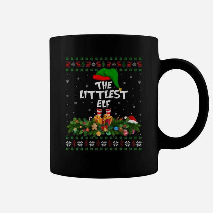 Funny Matching Family Ugly The Littlest Elf Christmas Coffee Mug