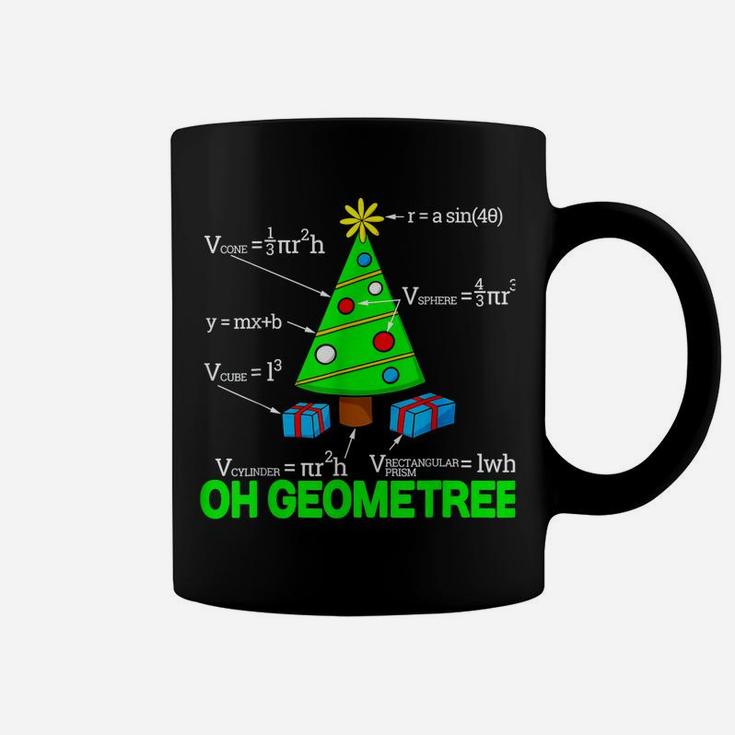 Funny Math Geometry Christmas Tree Geometree Teacher Coffee Mug