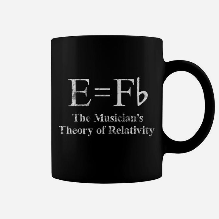 Funny Musician, E Equals F Flat, Theory Of Relativity Joke Coffee Mug