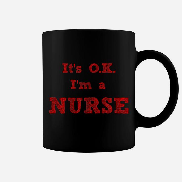 Funny Nurse Design In Red Lettering For Nurses Students Coffee Mug