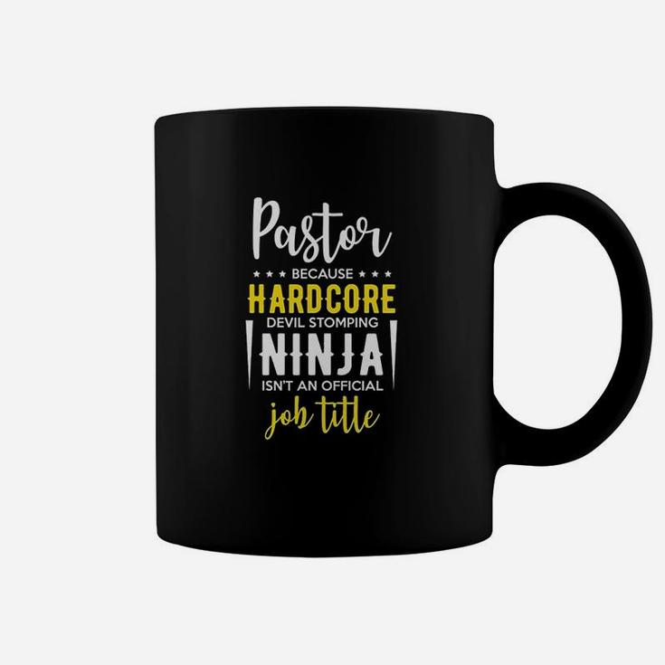 Funny Pastor Devil Stomping Ninja Not Job Title Coffee Mug