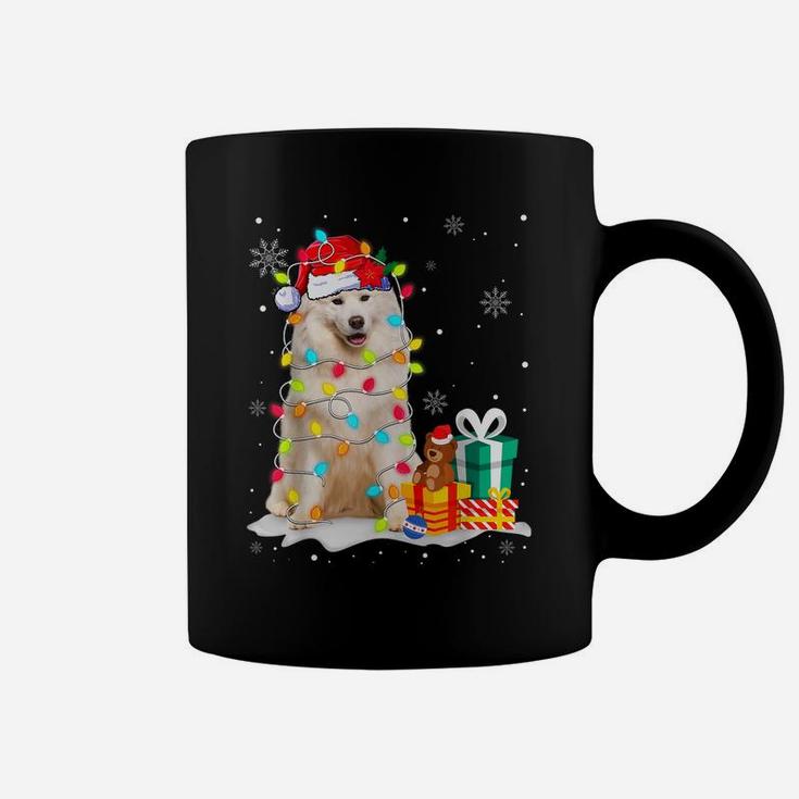 Funny Samoyed Christmas Light Dog Dad Dog Mom Coffee Mug
