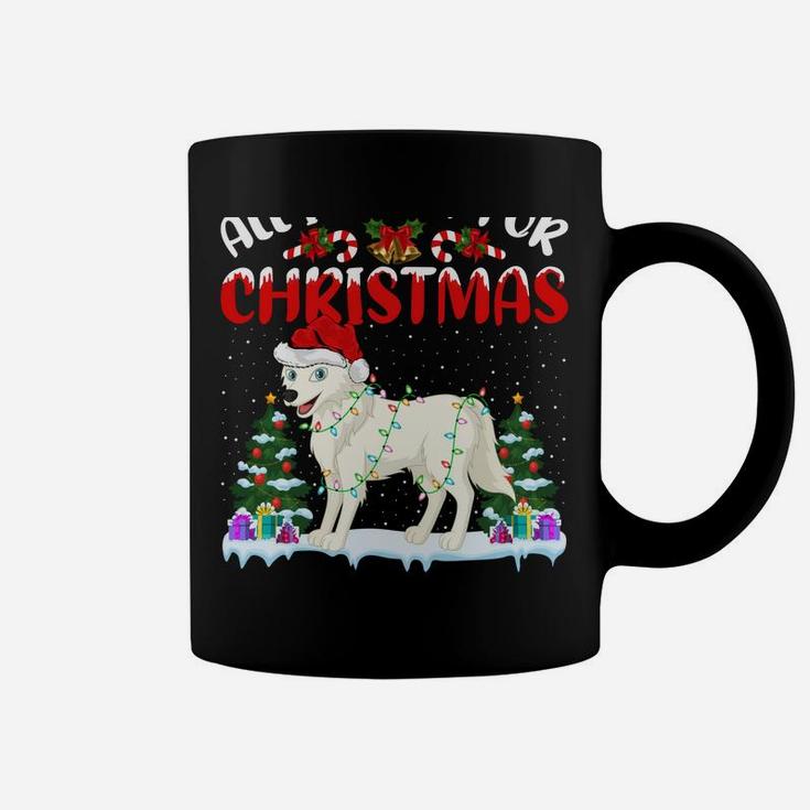 Funny Santa Hat All I Want For Christmas Is A Arctic-Wolf Coffee Mug
