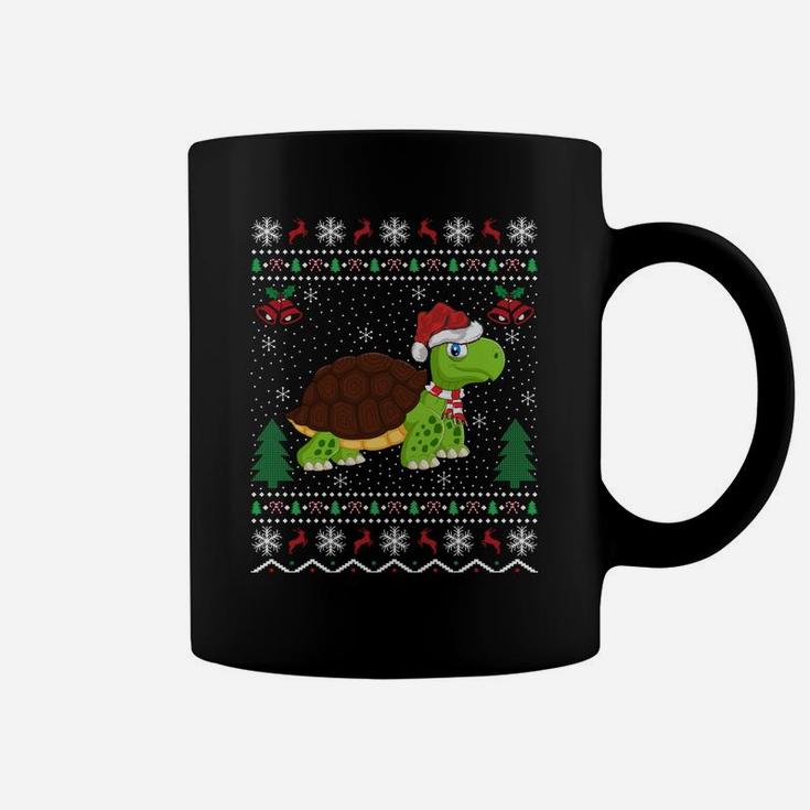 Funny Santa Hat Sea Turtle Xmas Gift Ugly Turtle Christmas Coffee Mug