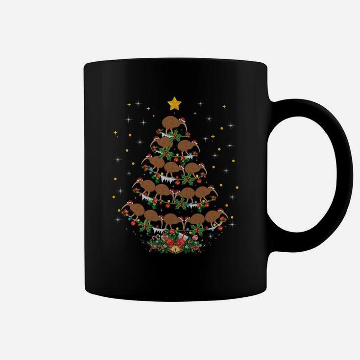 Funny Santa Kiwi Bird Lover Xmas Gift Kiwi Christmas Tree Coffee Mug