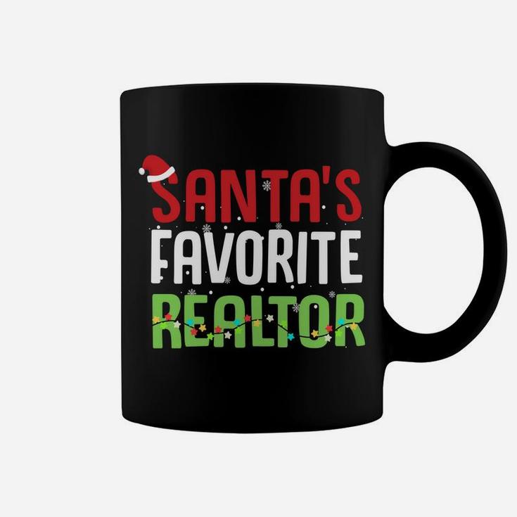 Funny Santa's Favorite Realtor Estate Agent Christmas Gift Coffee Mug