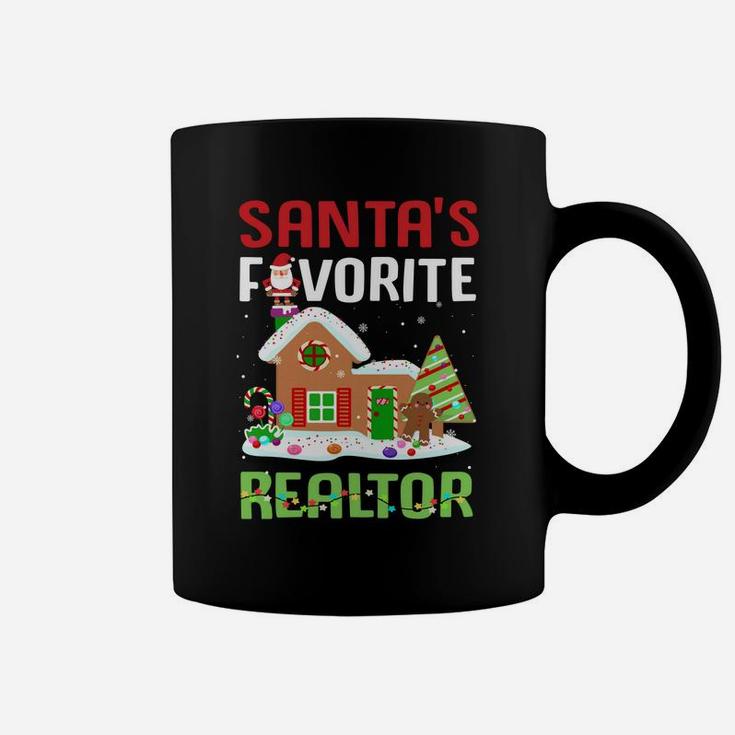 Funny Santa's Favorite Realtor Estate Agent Christmas Gift Sweatshirt Coffee Mug