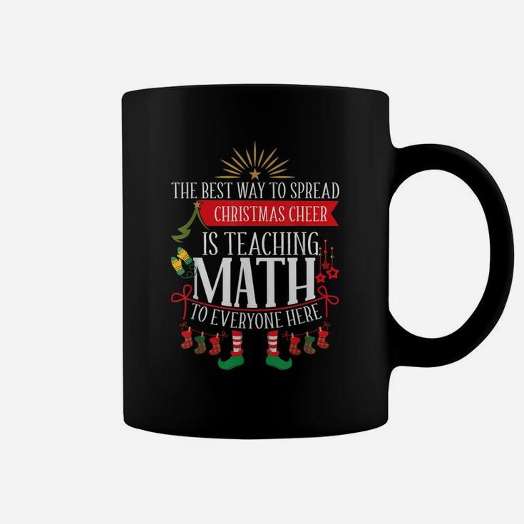 Funny Sarcastic Cool Elf Cheer Math Teacher Christmas Coffee Mug
