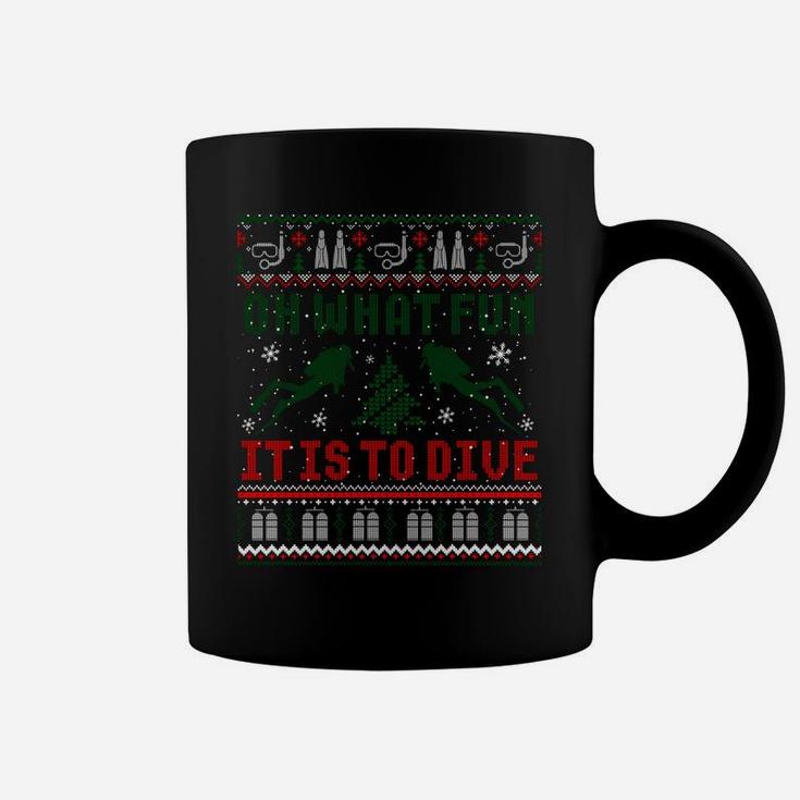 Funny Scuba Diving Diver Ugly Christmas Xmas Gifts Sweater Sweatshirt Coffee Mug