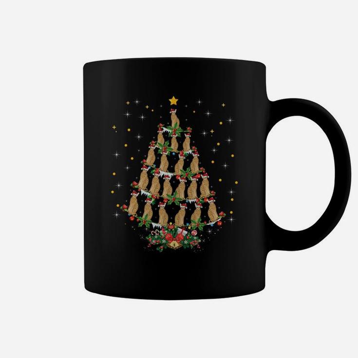 Funny Serval Animal Lover Xmas Gift Serval Christmas Tree Sweatshirt Coffee Mug