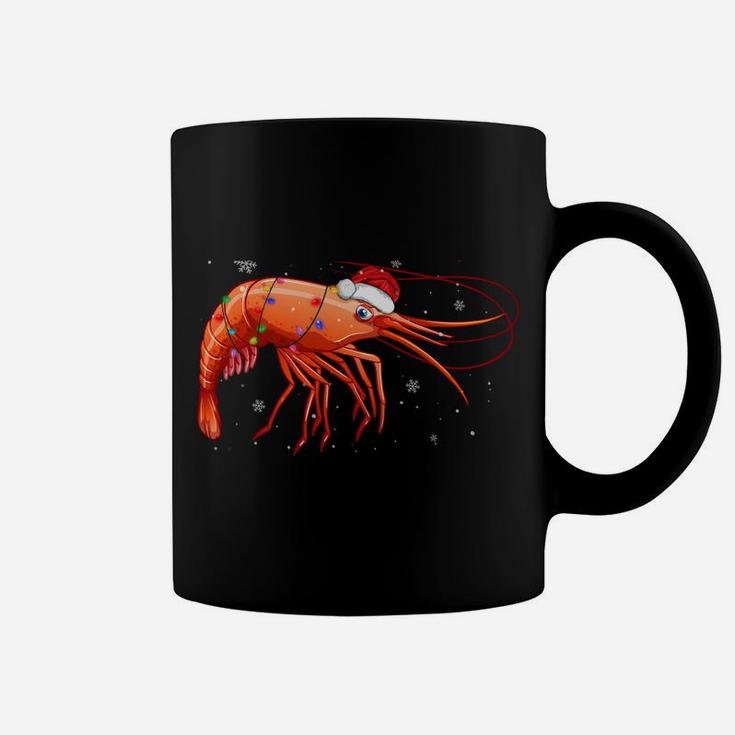 Funny Shrimp Christmas Santa Hat Cheers Xmas Holiday Season Sweatshirt Coffee Mug