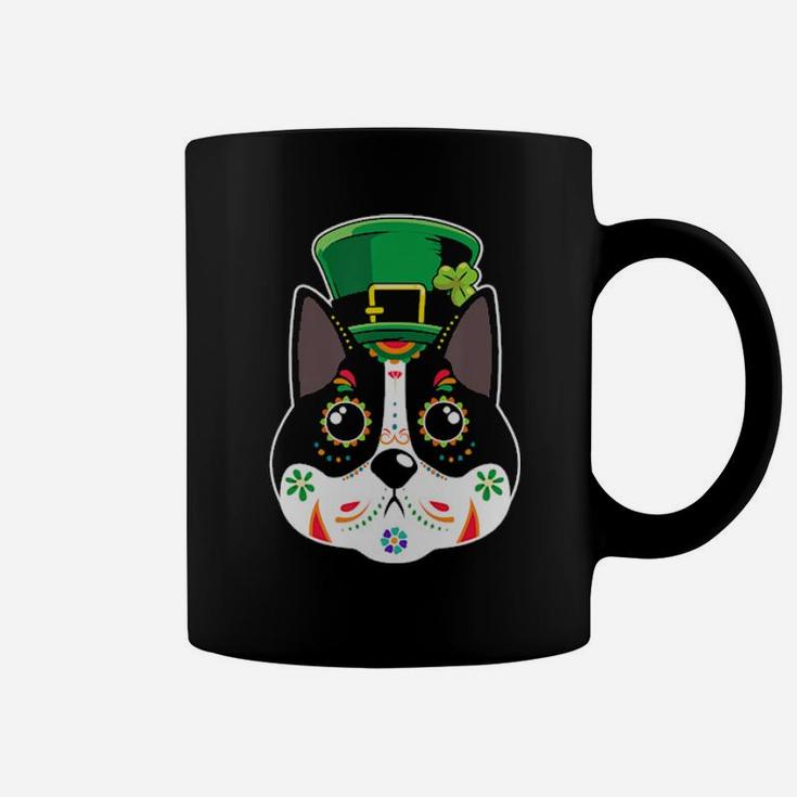 Funny Skull Dog Face St Patrick Day Akita Coffee Mug Funny Skull Dog Face St Patrick Day Akita Coffee Mug