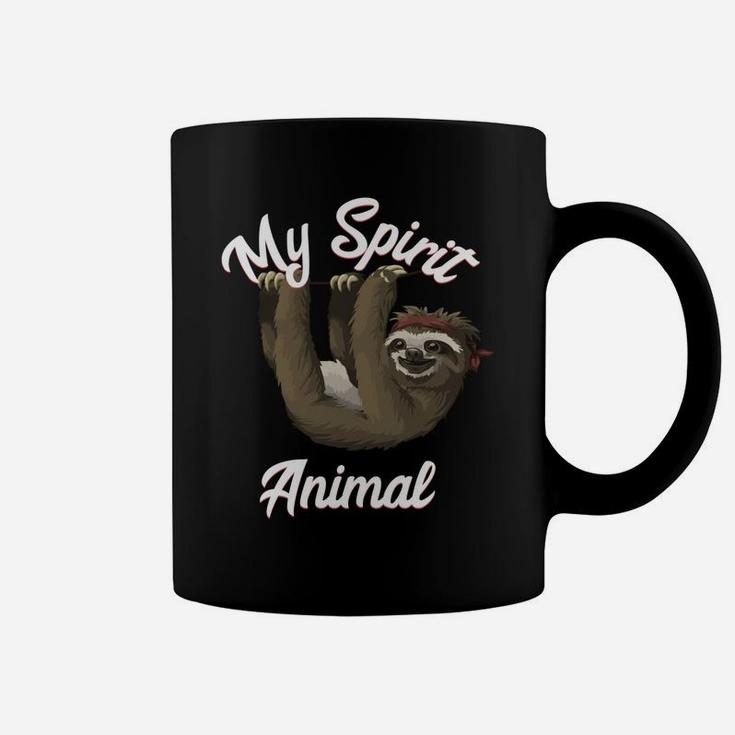 Funny Sloth My Spirit Animal Happy Lazy Sloths Lovers Gift Coffee Mug