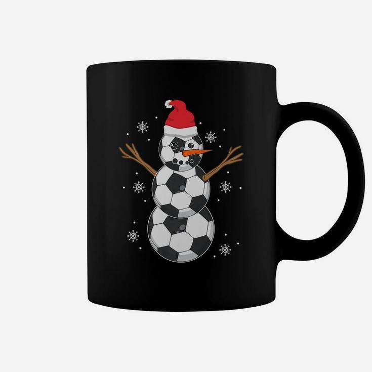 Funny Soccer Ball Snowman Sport Lover Gift Christmas Holiday Coffee Mug