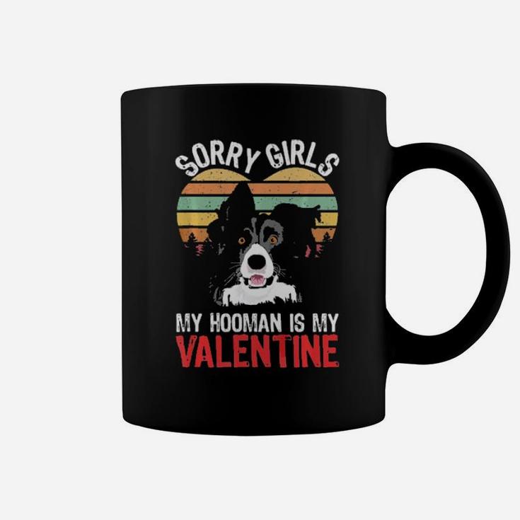 Funny Sorry Dog Puppy Lovers Border Collie Valentines Coffee Mug
