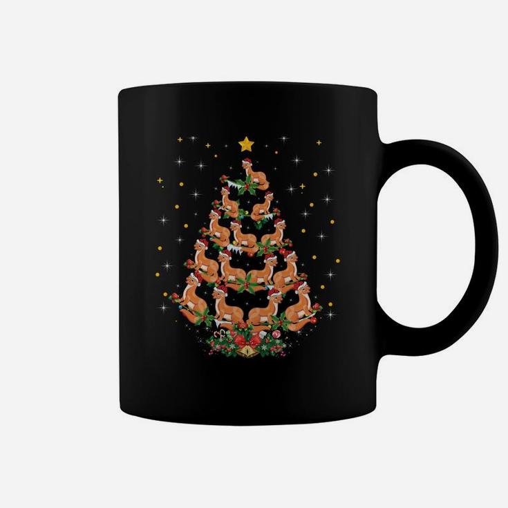 Funny Stoat Animal Lover Xmas Gift Stoat Christmas Tree Sweatshirt Coffee Mug