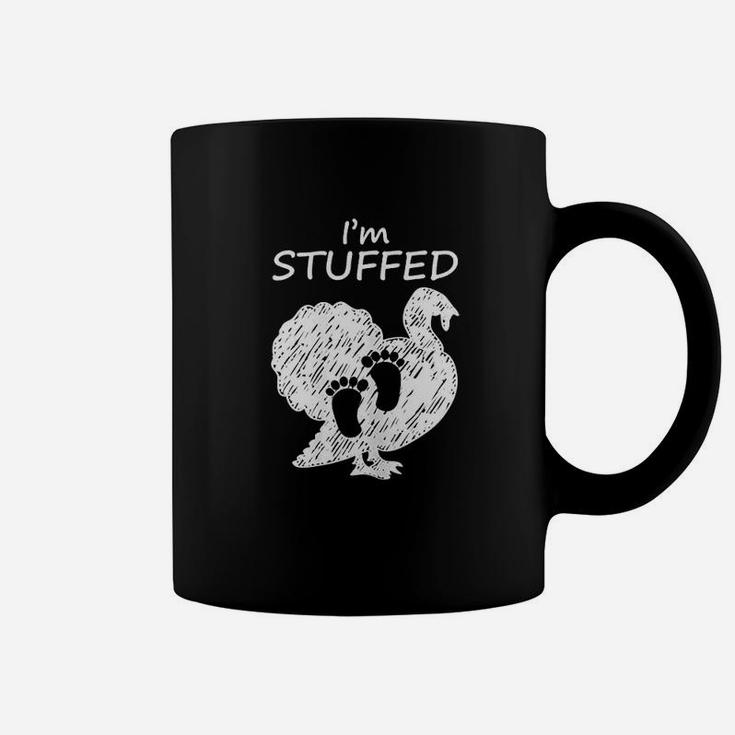 Funny Thanksgiving Newborn Baby Announcement Im Stuffed Coffee Mug