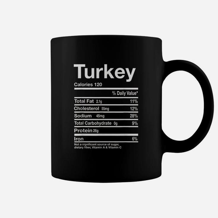 Funny Turkey Nutrition Facts Thanksgiving Costume Matching Coffee Mug