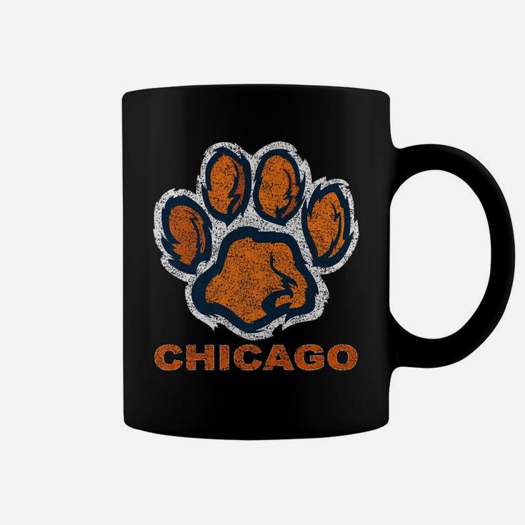 Funny Vintage Foot Paw Bear Orange Chicago Gifts Coffee Mug