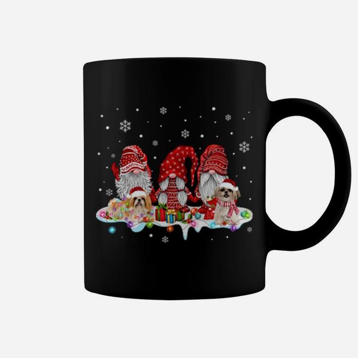 Funny Xmas Santa Shih Tzu Gnomes Coffee Mug