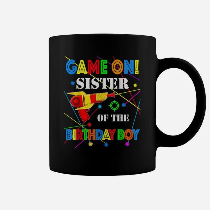 Game On Sister Of The Birthday Boy Family Matching Laser Tag Coffee Mug