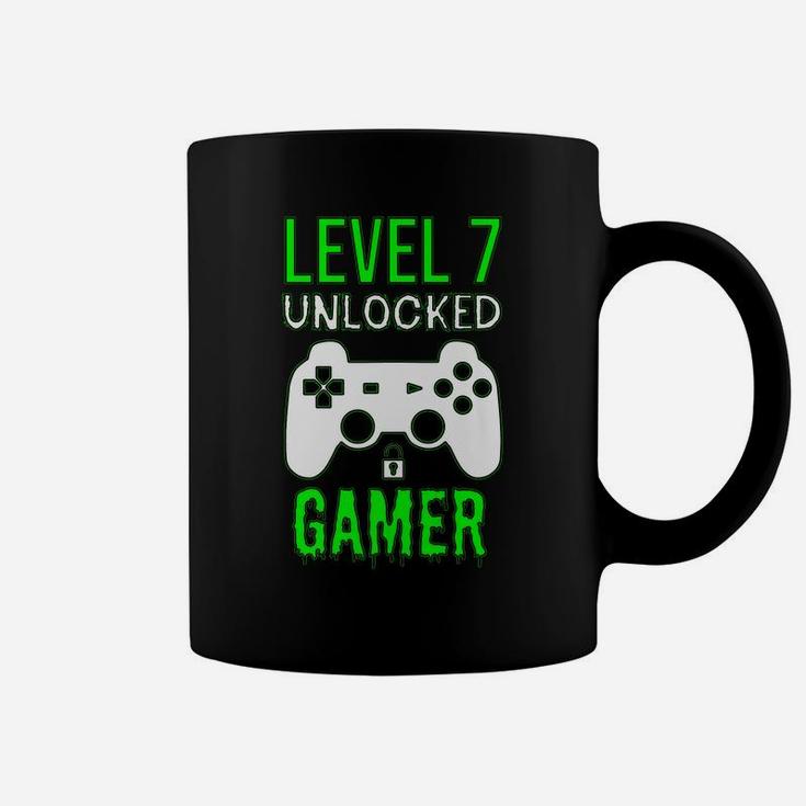 Gamer 7Th Birthday Funny Gift - Level 7 Unlocked Gamer Coffee Mug