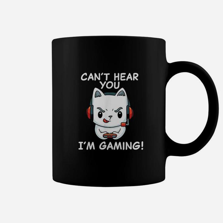 Gamer Cat With Headphones Cant Hear You Im Gaming Coffee Mug