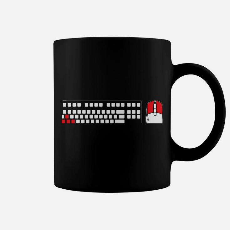 Gaming Pc Keyboard Mouse Christmas Gift Gamer Heartbeat Coffee Mug