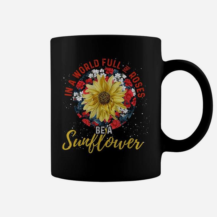 Garden Sunshine Rose Florist Floral Yellow Flower Sunflower Coffee Mug