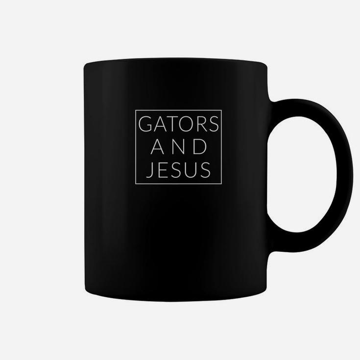 Gators And Jesus Christian Novelty Coffee Mug