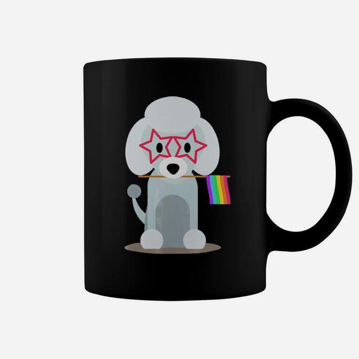 Gay Pride Flag Poodle Dog Lgbtq Lgbt Pride Coffee Mug