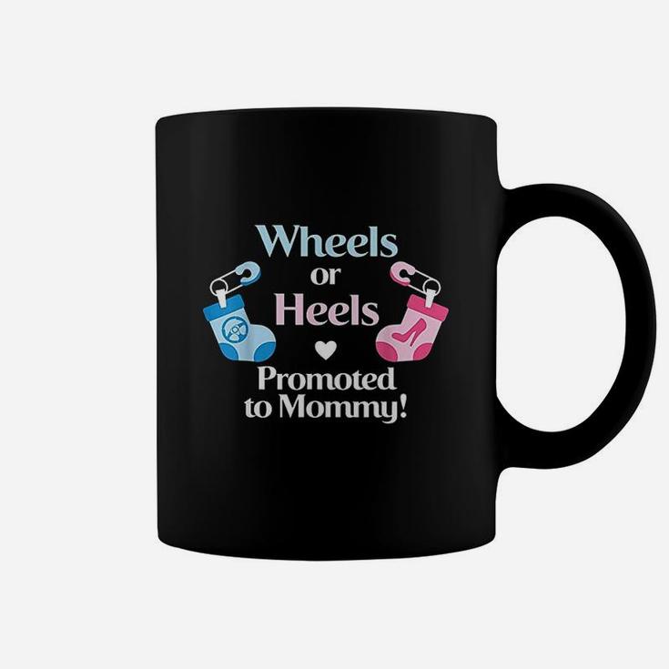Gender Reveal Wheels Or Heels Promoted To Mommy Coffee Mug