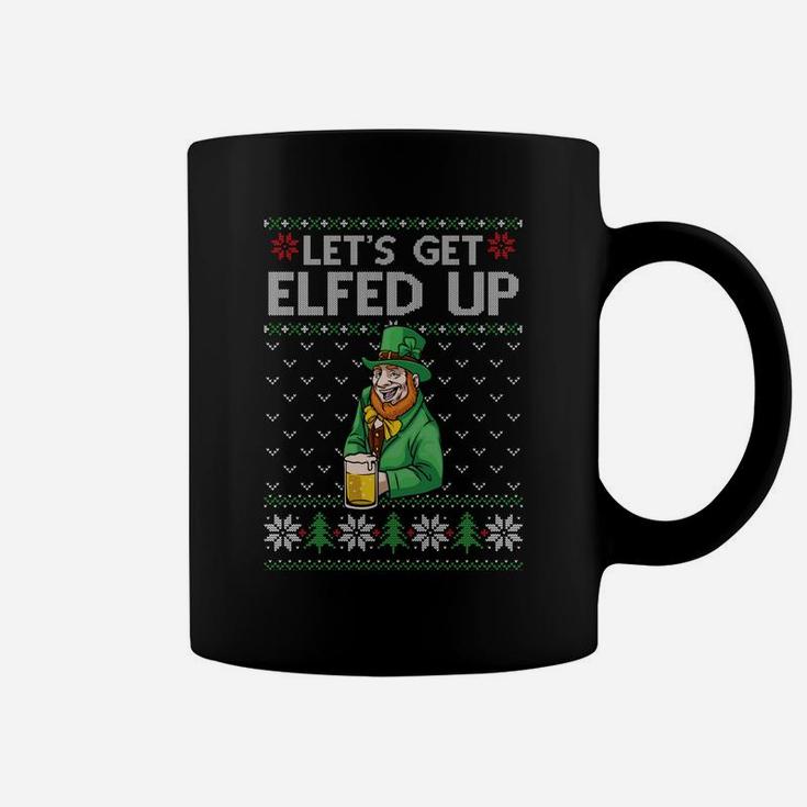 Get Elfed Up Elf Drink Beer Irish Funny Xmas Ireland Sweatshirt Coffee Mug