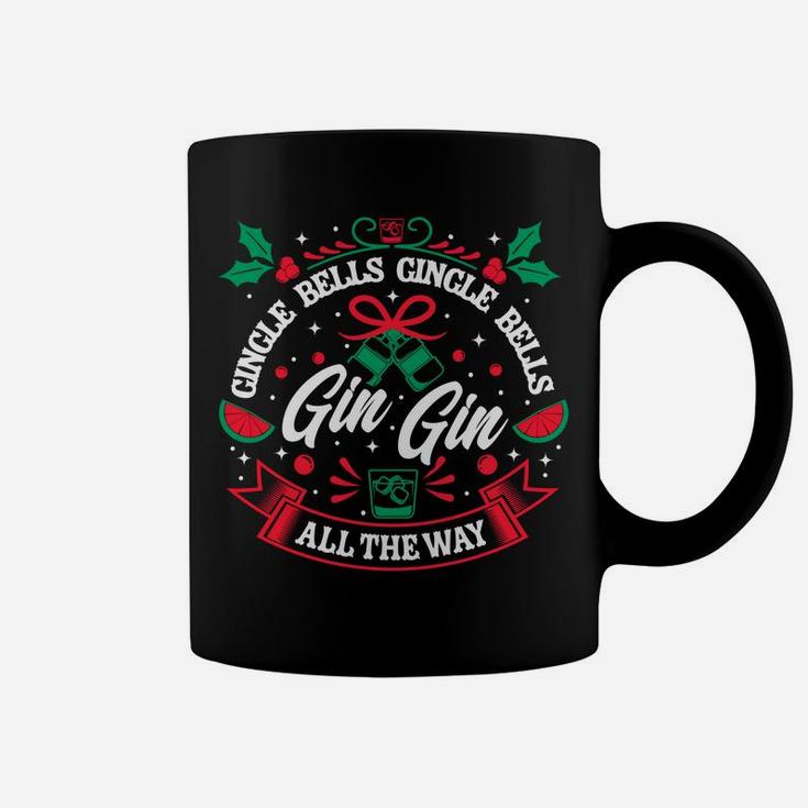 Gin Lover Xmas Saying Gin Bells Ugly Christmas Sweatshirt Coffee Mug