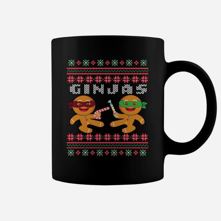 Ginjas Gingerbread Ninjas Funny Ugly Christmas Xmas Gift Sweatshirt Coffee Mug